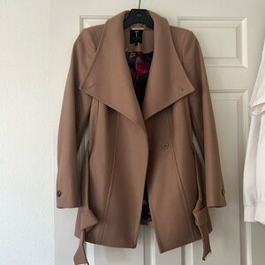 Ted Baker Mauve Pink Coat with floral inside Size 0